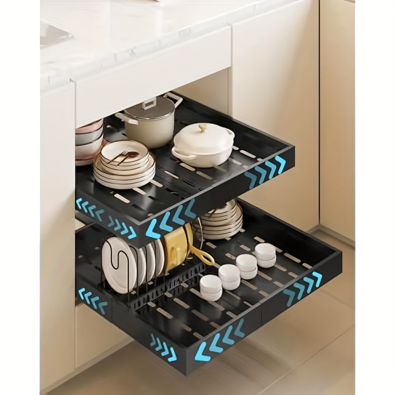 Server Rack Shelf - Uittrekbare lade-organizer Keukenopbergrek Kast Uitbreidbaar onder